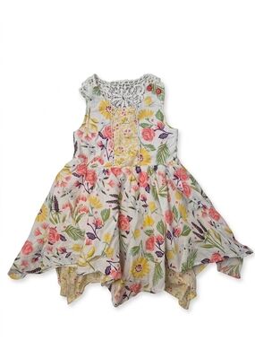 Artisan NY Floral Crochet Boho Handkerchief Sun Dress 24M